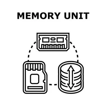 Computer memory units concept illustrating digital data storage イラスト素材