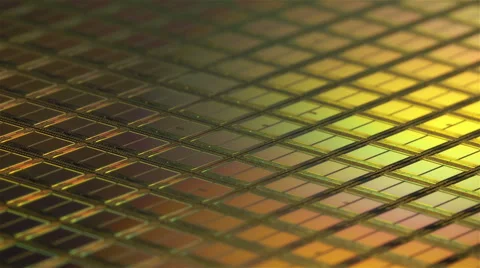 Computer Memory Wafer Rotation Loop 4k Stockbeeldmateriaal 47887655