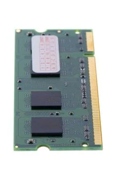 Computer memory on white background macro Foto stock