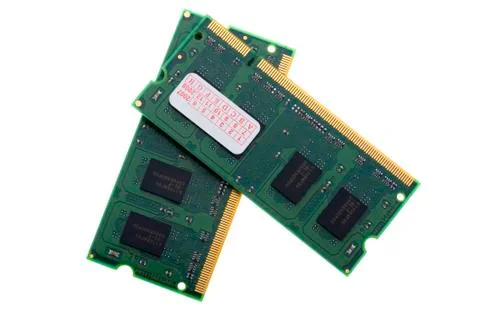 Computer memory on white background Stock Photos