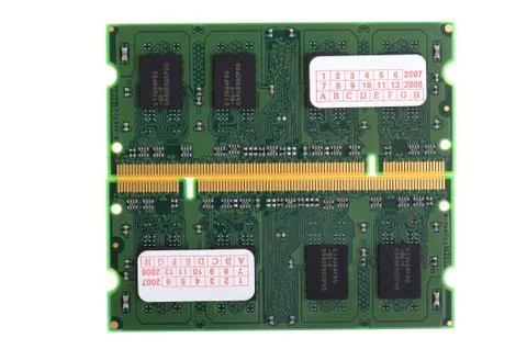 Computer memory on white Stock Photos