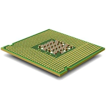 Computer micro processor. vector. イラスト素材