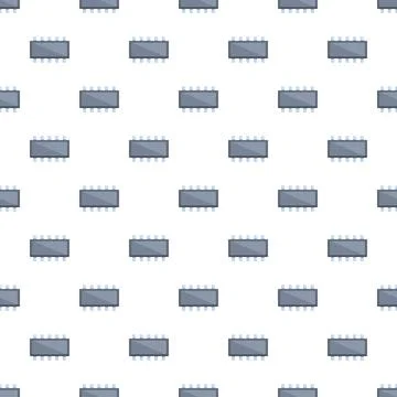 Computer microchip electronic circuit seamless pattern background Stock-Illustration