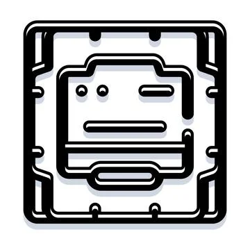 Computer microchip illustration symbolizing modern technology and intelligenc Stock Illustration