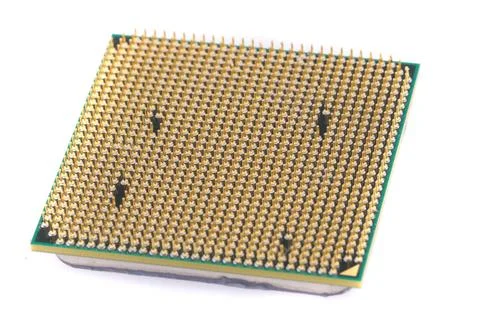 Computer microchip isolated Stock Photos