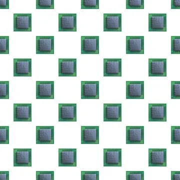 Computer microchip pattern with electronic circuit repeating 스톡 일러스트