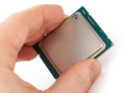 Computer microchip. processor. Stock Photos