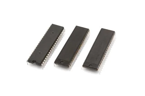 Computer microchips Stock Photos