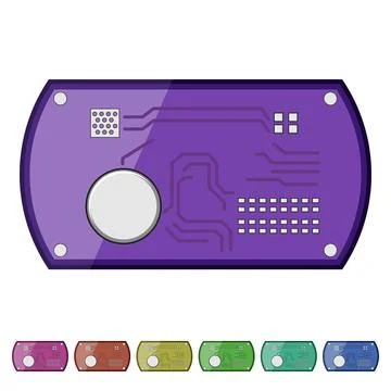 Computer microcontroller cartoon vector graphic イラスト素材