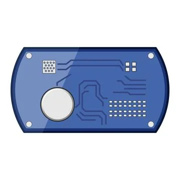 Computer microcontroller cartoon vector illustration Illustrazione stock
