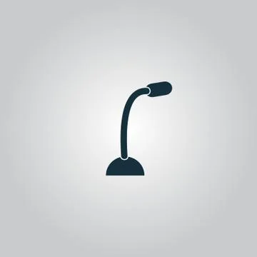 Computer microphone icon Illustrazione stock