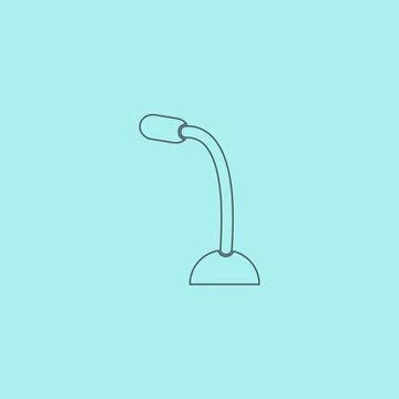 Computer microphone icon Illustrazione stock
