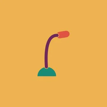 Computer microphone icon Illustrazione stock