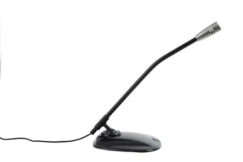 Computer microphone on white background Stock Photos