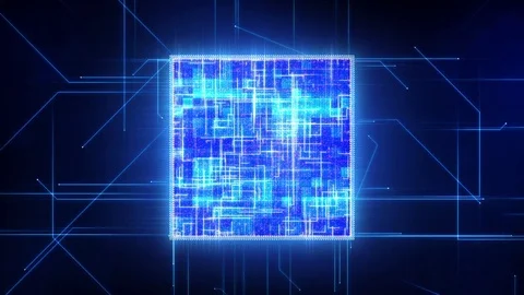 Computer Microprocessor Calculating Data Vídeo Stock 77606085