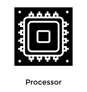 Computer Microprocessor Chip Illustrazione stock