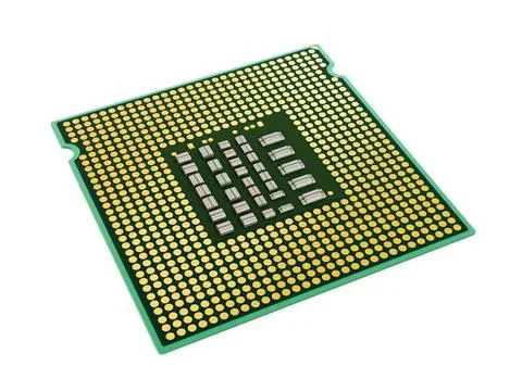 Computer microprocessor Computer microprocessor isolated on white backgrou... Foto stock