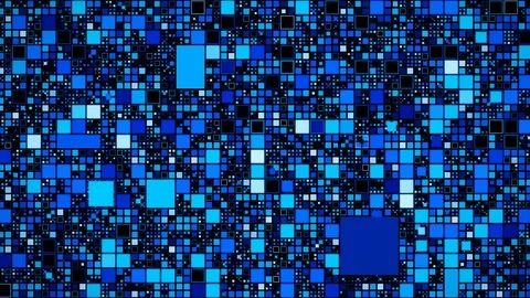 Computer Microprocessor Data Network Grid Blue Background Vídeo Stock 106300283