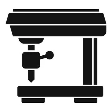 Computer milling machine icon, simple style Stock Illustration