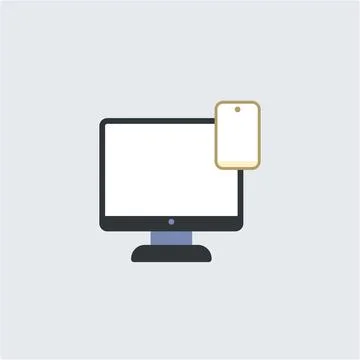 Computer Mobile Responsive: Responsive Computing Solutions for Your Business Stock Illustration