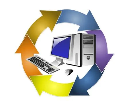 Computer mobility, internet Stock Illustration