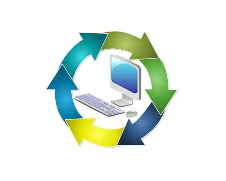 Computer mobility, internet Stock-Illustration