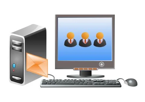 Computer mobility, internet Stock Illustration