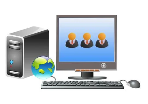 Computer mobility, internet Stock Illustration