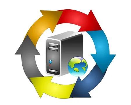 Computer mobility, internet Stockillustratie