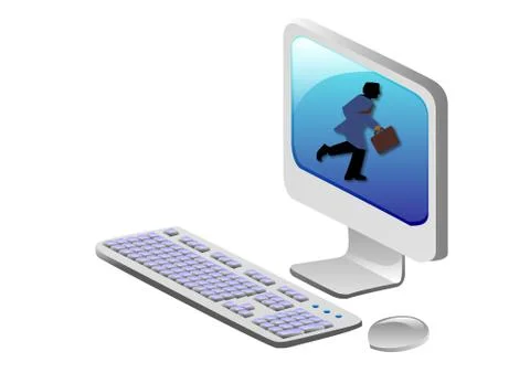 Computer mobility, internet Illustrazione stock