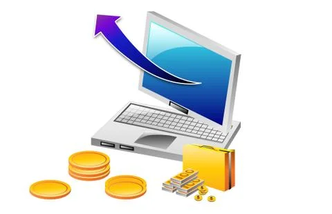 Computer mobility, internet Stock Illustration