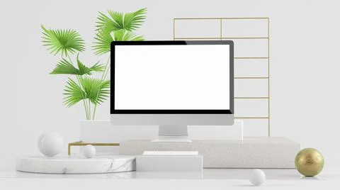 Computer mock up Stock Illustration