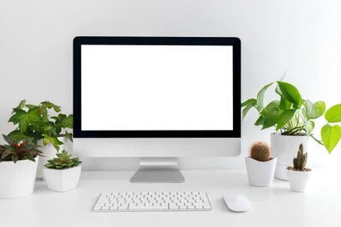 Computer mock up Stock Photos