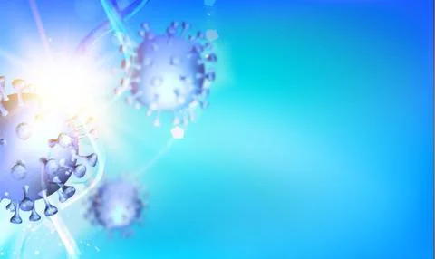 Computer model of Covid-19 as illustration of fast growing global pandemic 스톡 일러스트