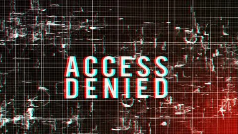 A computer modeled 3d illustration of a digital access denied command in capi Stock Illustration