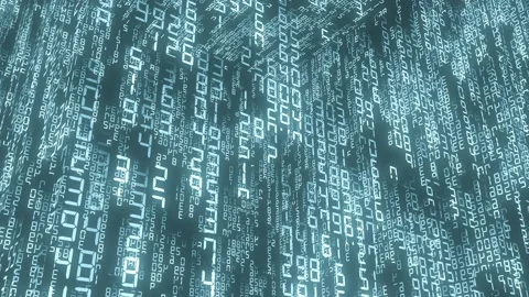 The computer modeled a futuristic digital cyberspace. Video stock 150994250