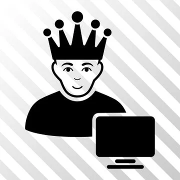 Computer Moderator Vector Icon Illustrazione stock