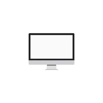 Computer. Modern comp isolated on white. Stock Illustration