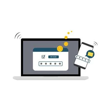 Computer money transfer icon. Vector illustration eps 10 Stock Illustration