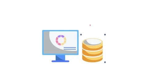 A computer monitor alongside a computer that includes a disk drive, represe.. Stock Footage 332341189