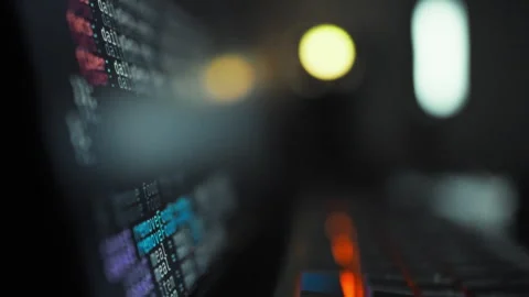 On computer monitor artificial intelligence model showcases its autonomous c Stock Footage 331462665