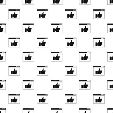Computer monitor with like button pattern Stock Illustration
