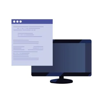 Computer monitor code Stock-Illustration