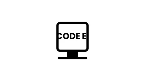 Computer monitor displaying code expire animation isolated on white background Stock Footage 341460951