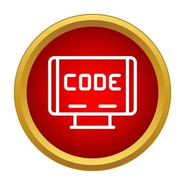 Computer monitor displaying code representing programming development Illustrazione stock
