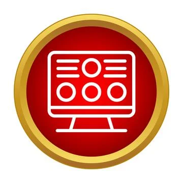 Computer monitor displaying data analytics and user interface Stock Illustration
