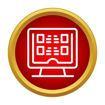 Computer monitor displaying data processing and network system イラスト素材