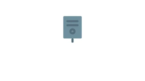A computer monitor displaying a desktop interface, with a computer tower po.. Stock Footage 333462050