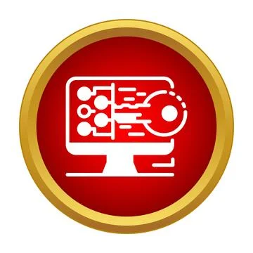 Computer monitor displaying encryption process and data protection Stockillustratie