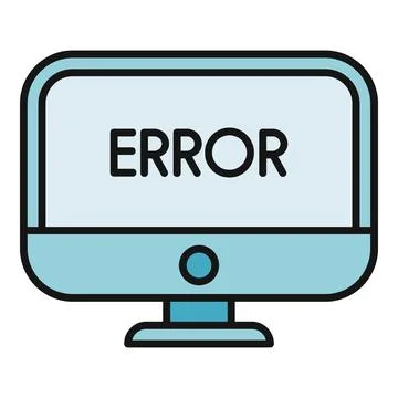 Computer monitor displaying an error message concept Stock Illustration